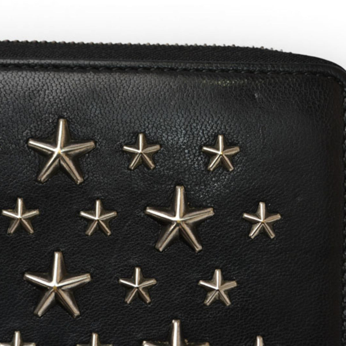 Jimmy Choo Black Leather Long Wallet (Bi-Fold) (Pre-Owned)