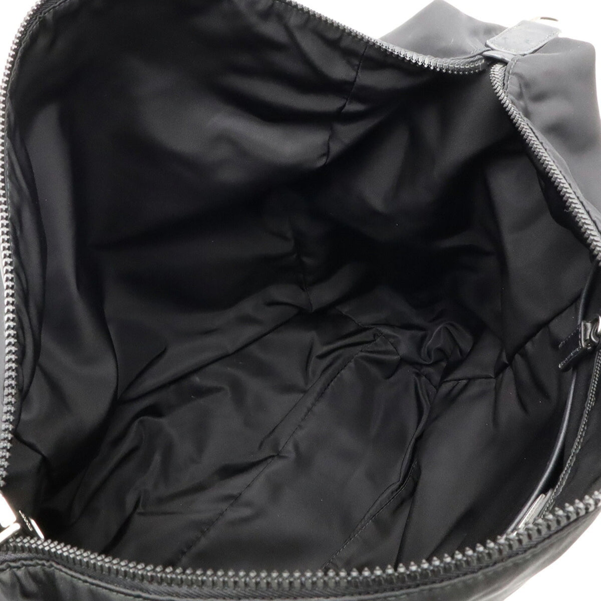 Prada Black Nero Nylon Leather Shoulder Bag (Pre-Owned)