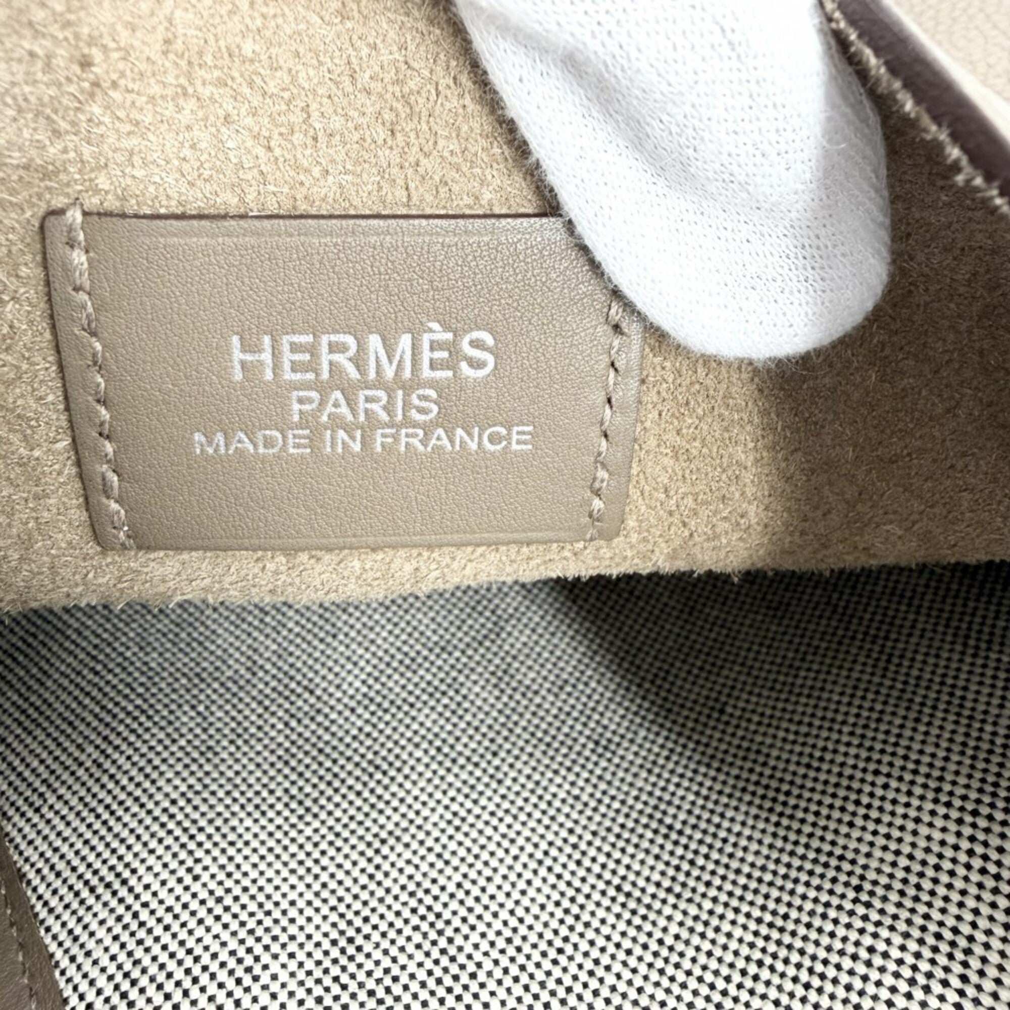 Hermes Etoupe Gray Togo Leather Swift Leather Shoulder Bag (Pre-Owned)