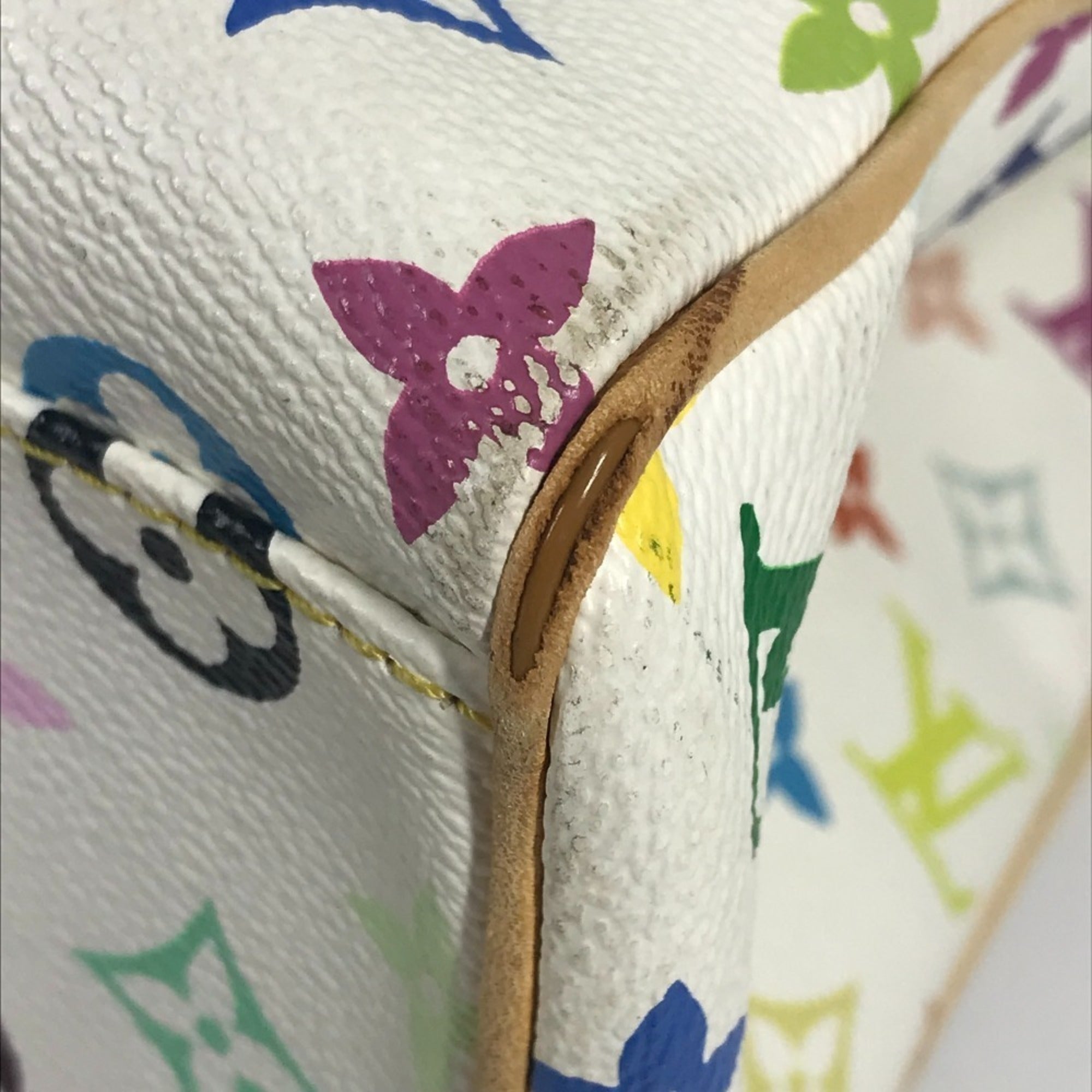 Louis Vuitton Blanc White Monogram Multicolore Shoulder Bag Tote Bag (Pre-Owned)