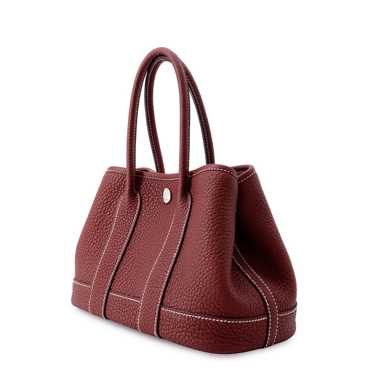 Hermes Garden Rouge H Negonda Leather Handbag Tote Bag (Pre-Owned)