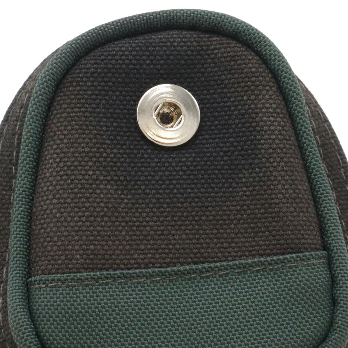 Chanel Black Green Canvas Nylon Pouch (Pre-Owned)