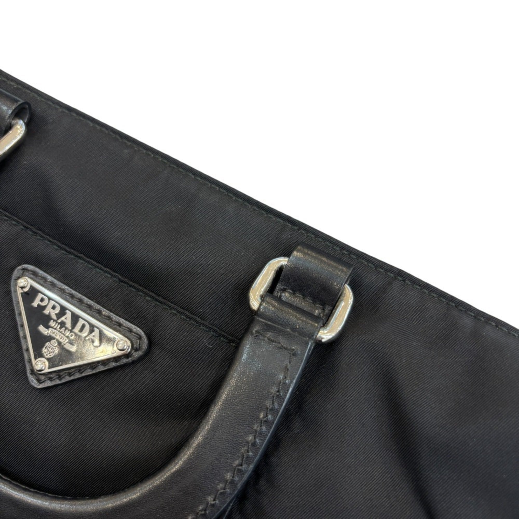 Prada Black Nylon Handbag Shoulder Bag (Pre-Owned)