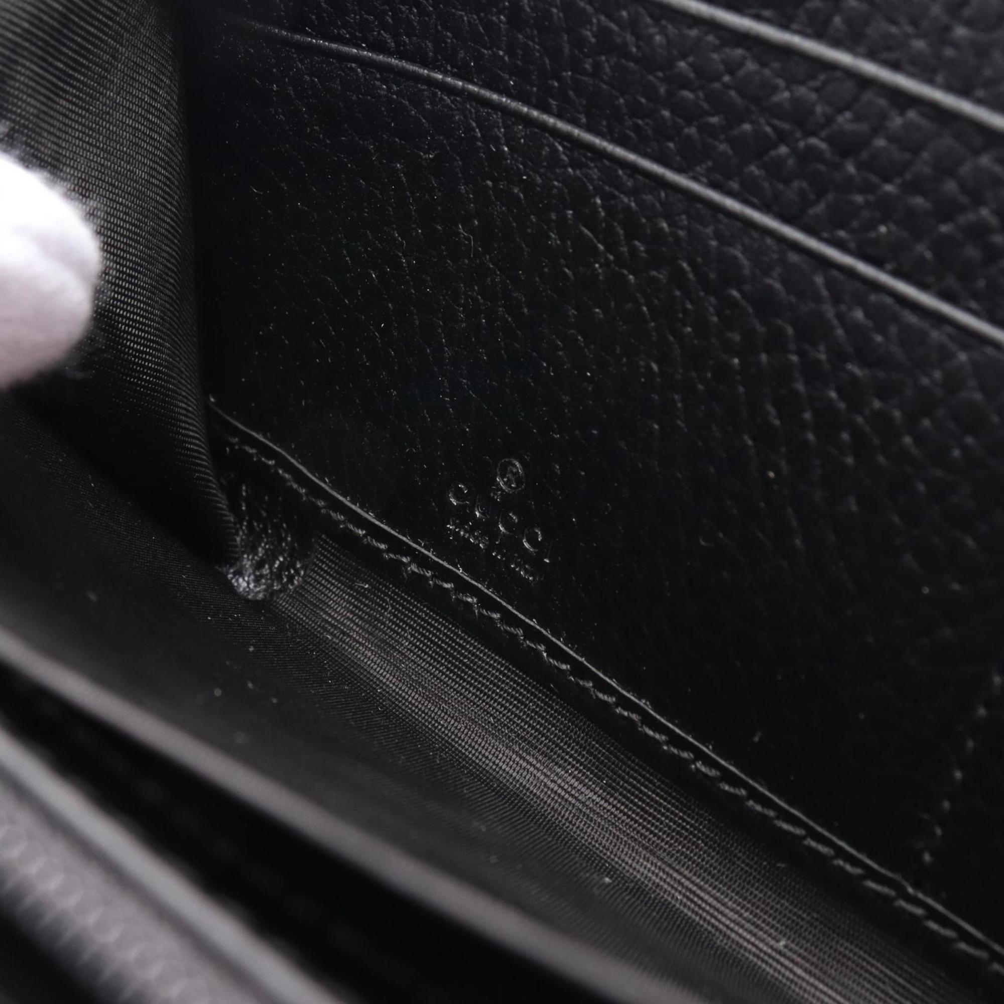 Gucci Black Leather Long Wallet (Bi-Fold) (Pre-Owned)