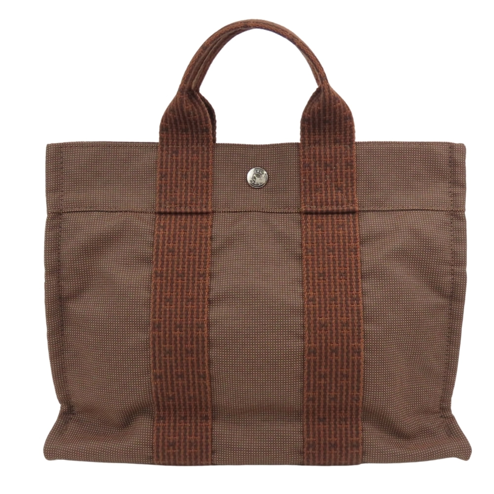 Hermes Brown Polyester Tote Bag (Pre-Owned)