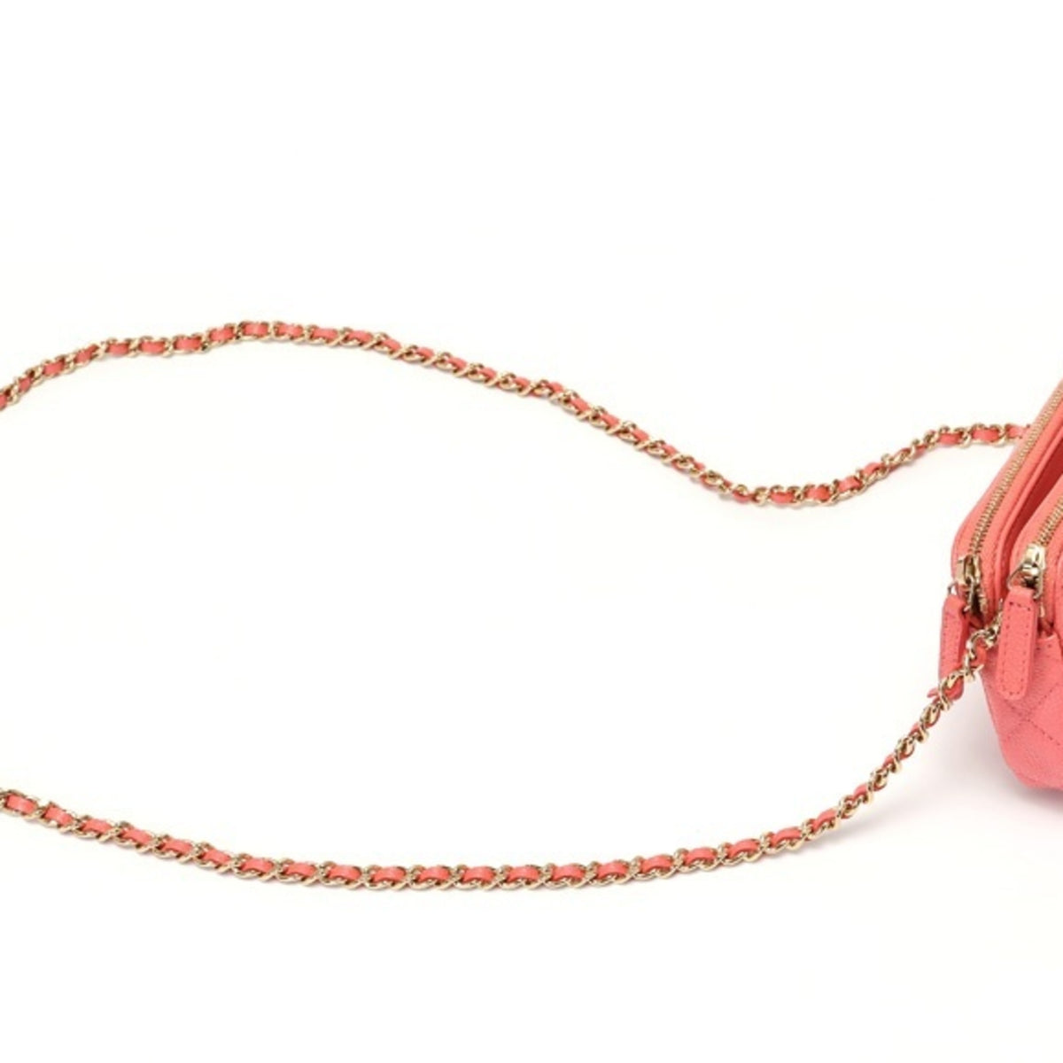 Chanel Pink Grained Calfskin Shoulder Bag (Pre-Owned)
