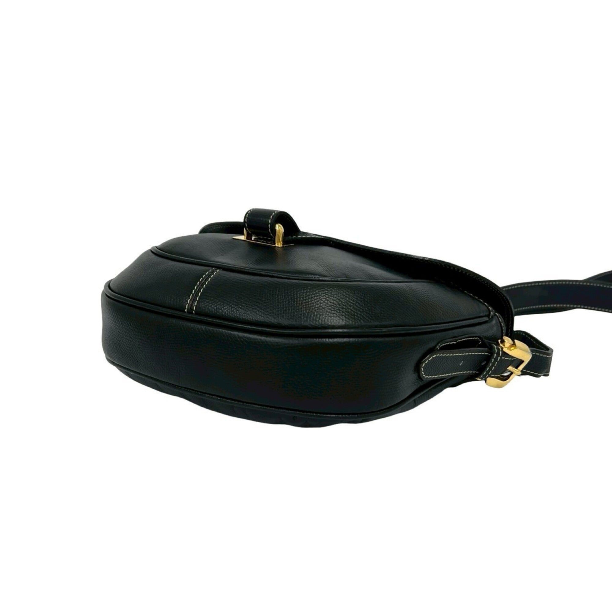 Loewe Black Leather Pochette Shoulder Bag (Pre-Owned)