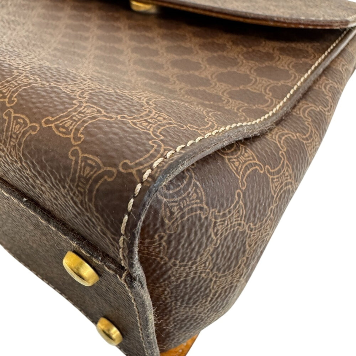 Celine Macadam Brown Leather Handbag (Pre-Owned)