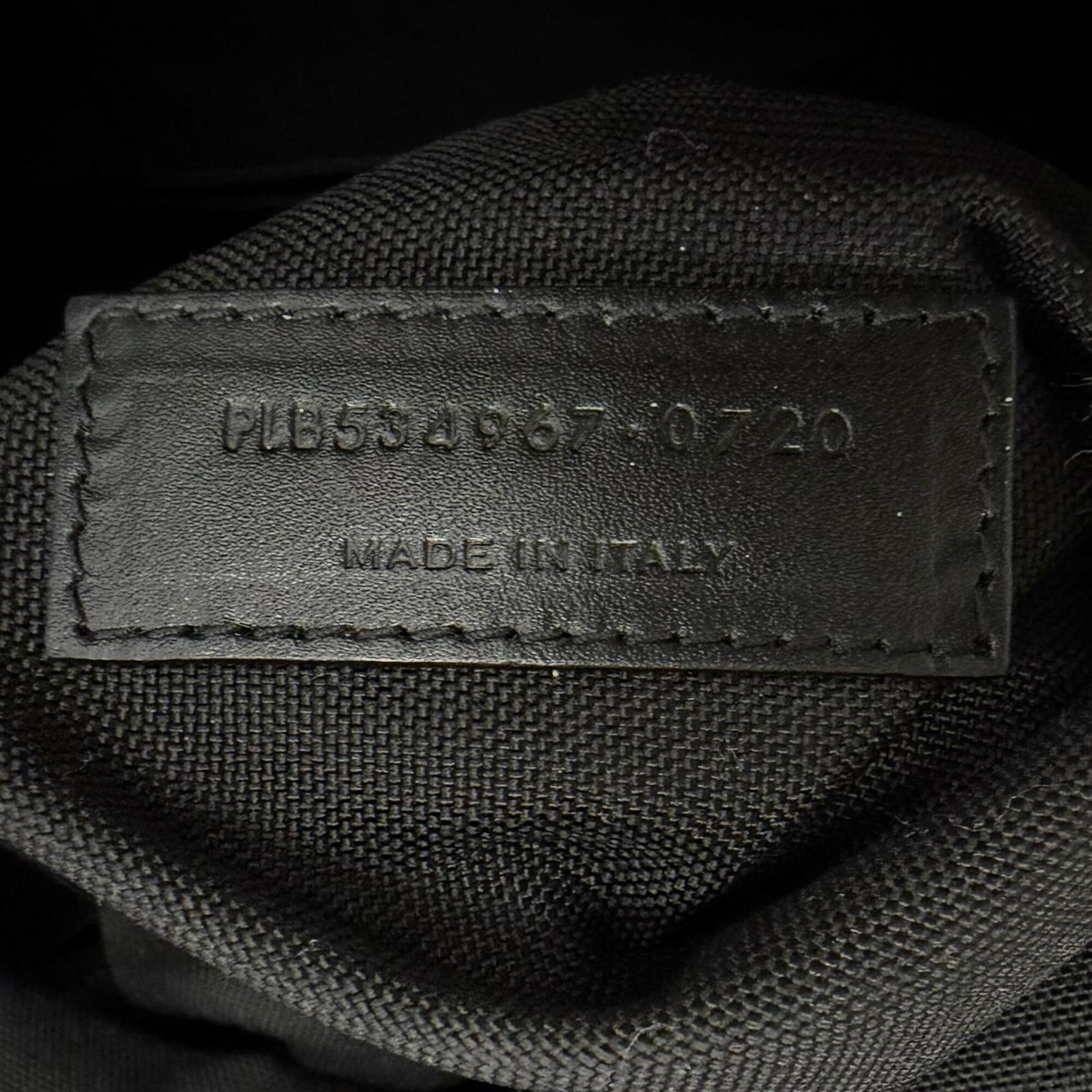 Saint Laurent Black Canvas Leather Backpack (Pre-Owned)