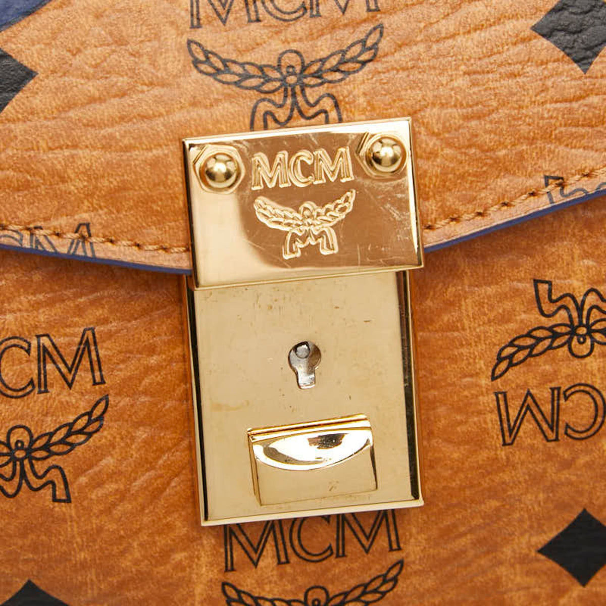 Mcm Brown Pvc Leather Clutch Bag (Pre-Owned)