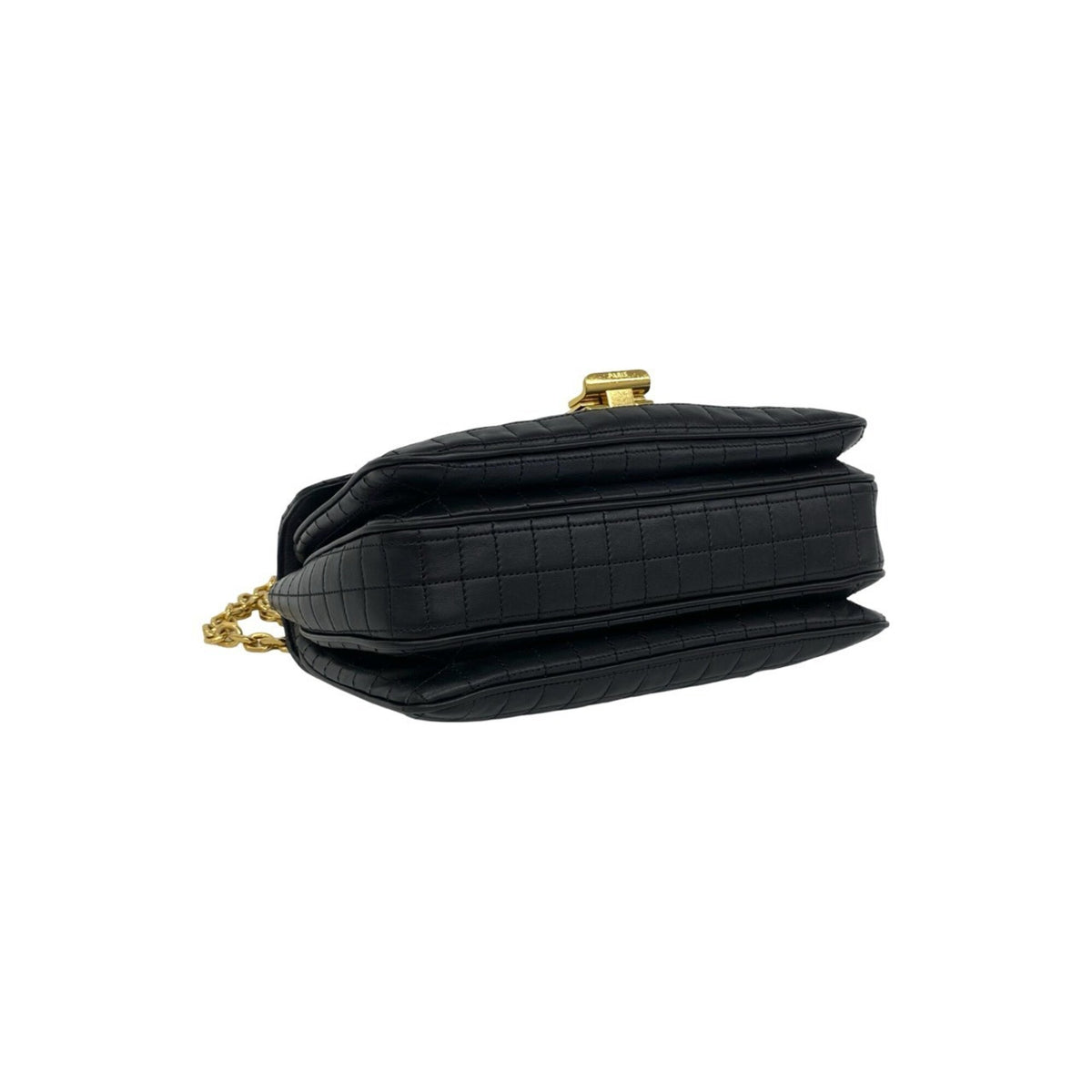 Celine Black Leather Crossbody Bag Handbag Pochette Shoulder Bag (Pre-Owned)