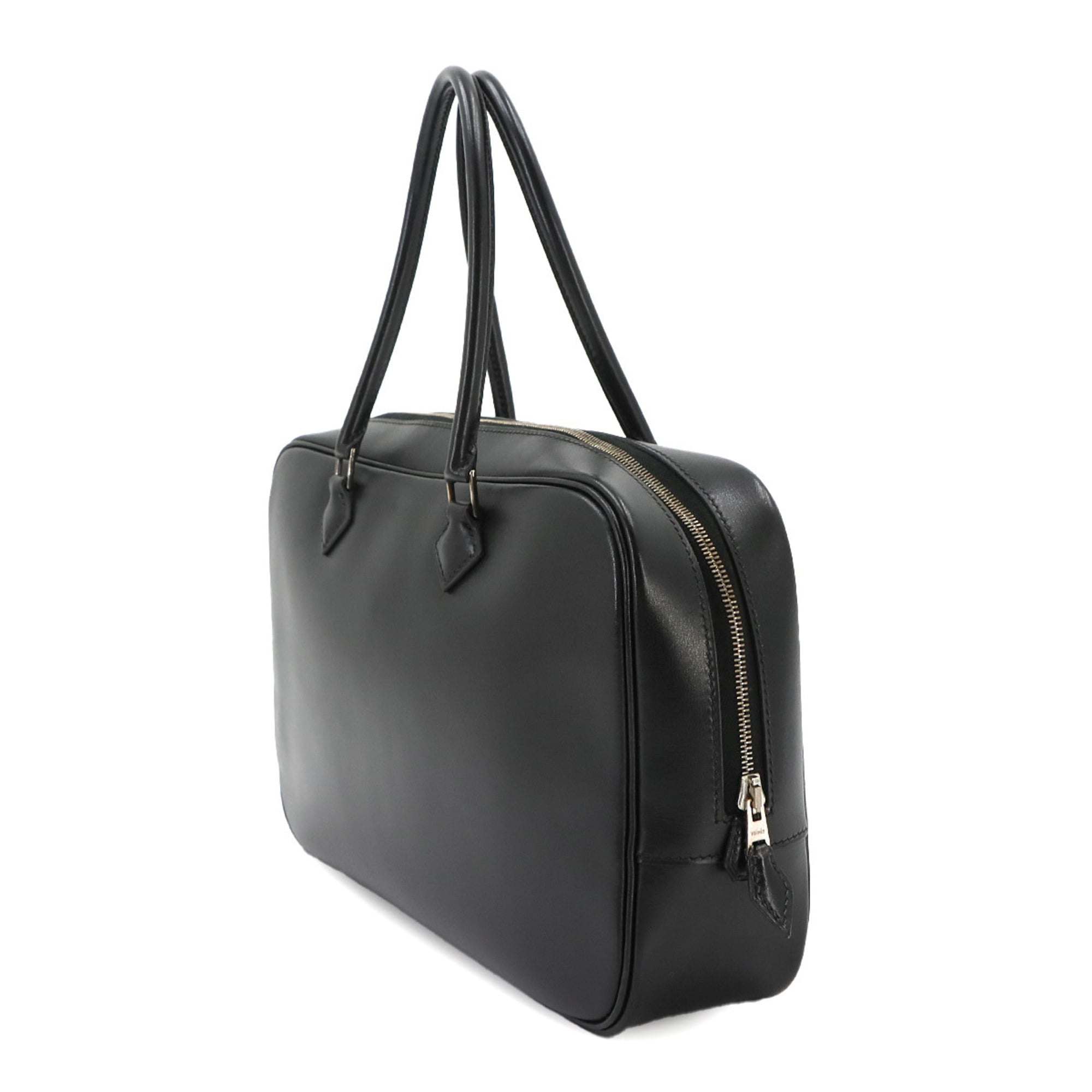 Hermes Black Box Calf Leather Handbag (Pre-Owned)