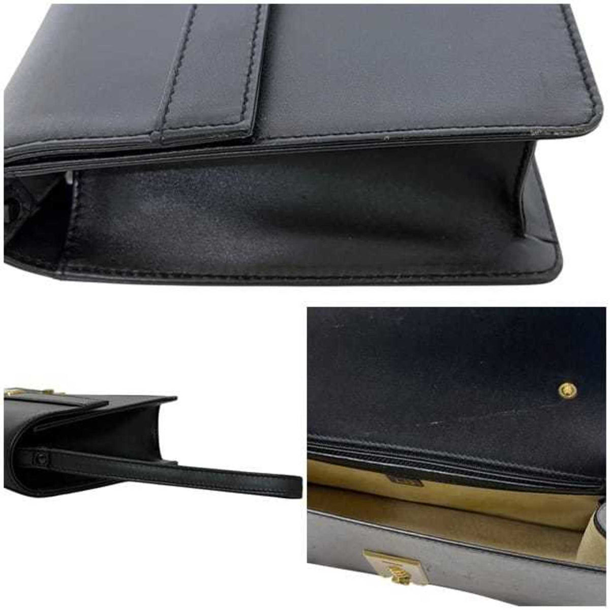 Dunhill Black Leather Clutch Bag (Pre-Owned)