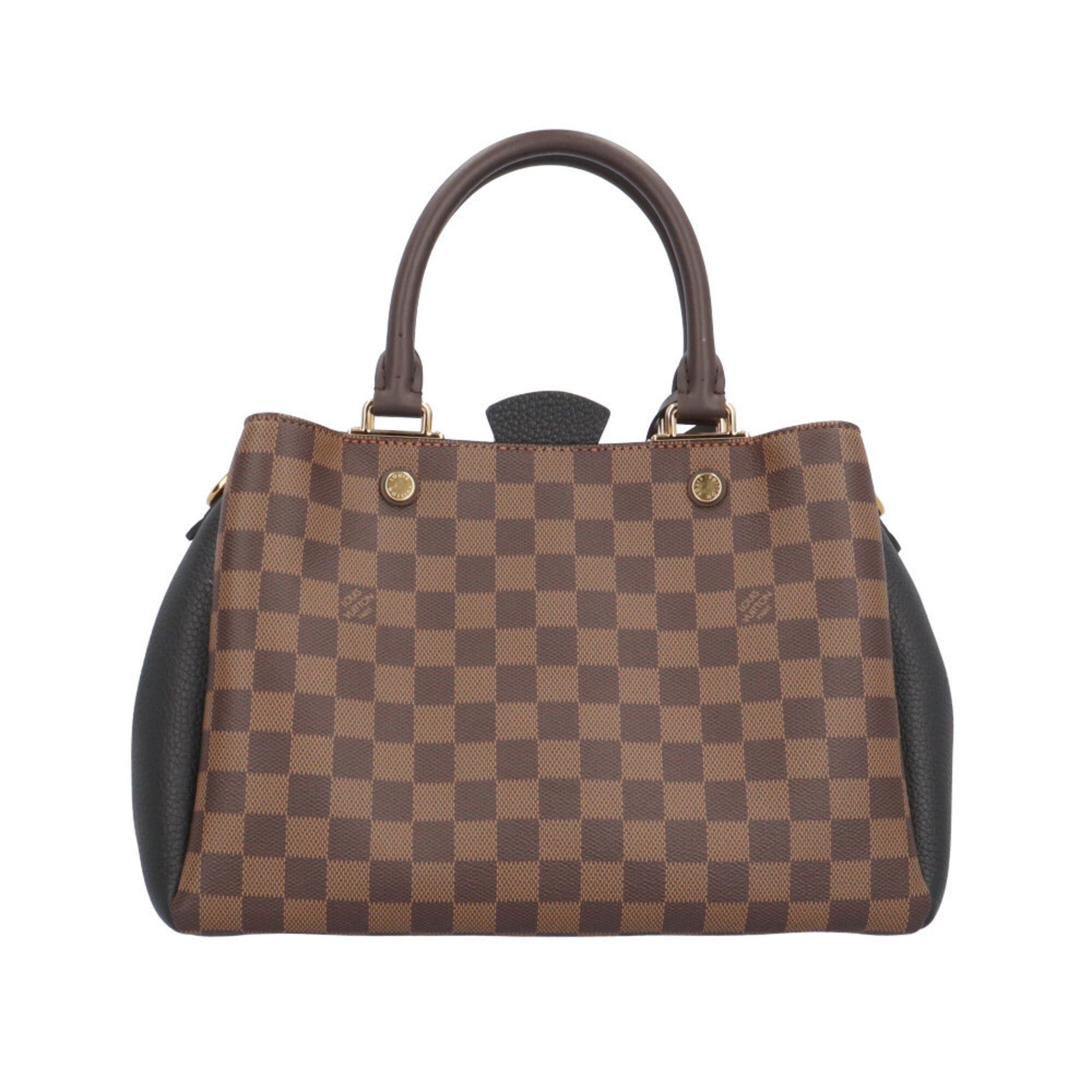 Louis Vuitton Damier Black Brown Damier Canvas Leather Shoulder Bag (Pre-Owned)