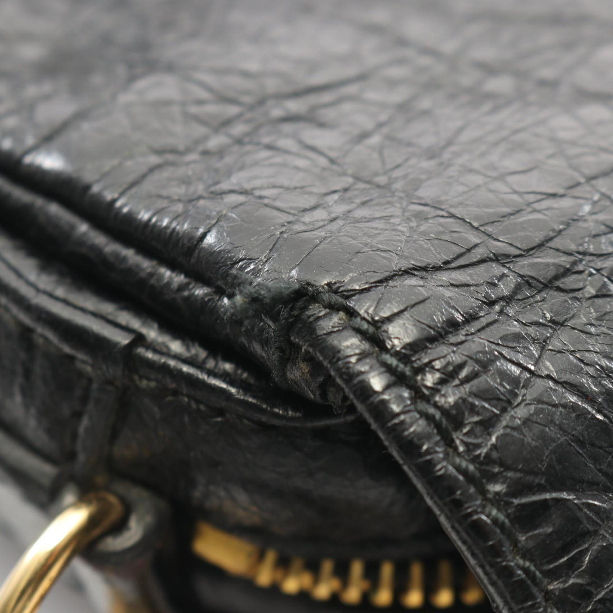 Balenciaga Black Leather Handbag Shoulder Bag (Pre-Owned)