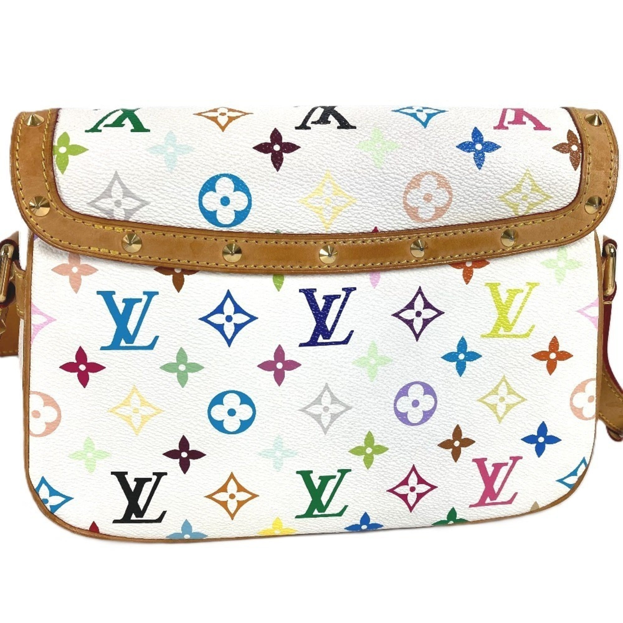 Louis Vuitton Blanc White Monogram Multicolore Pochette Shoulder Bag (Pre-Owned)