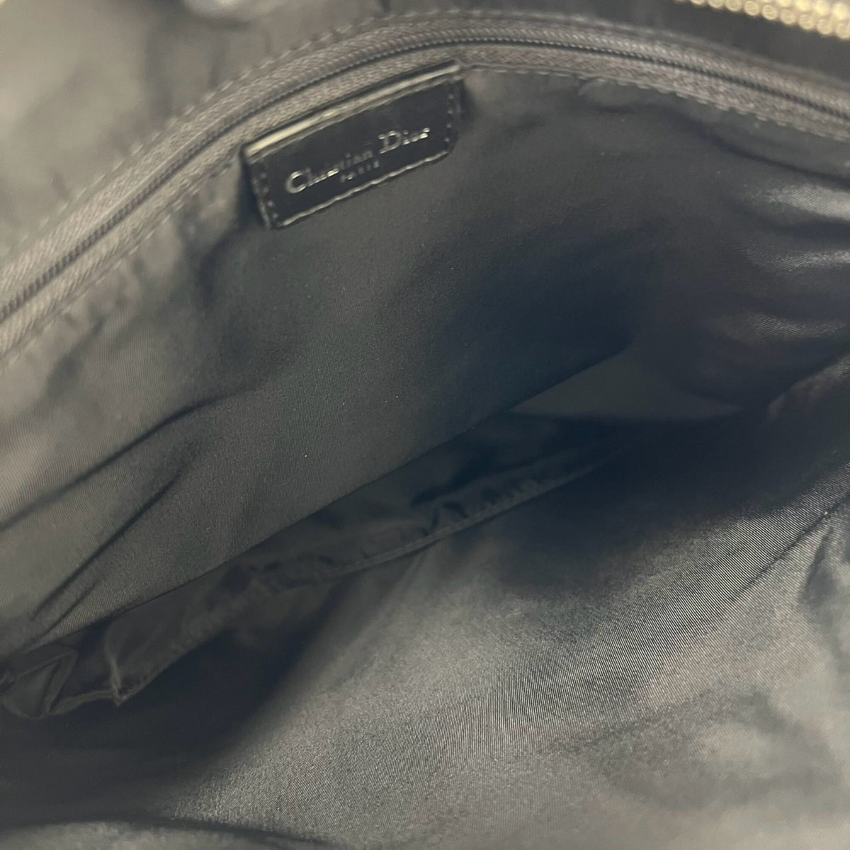 Christian Dior Black Leather Canvas Shoulder Bag (Pre-Owned)
