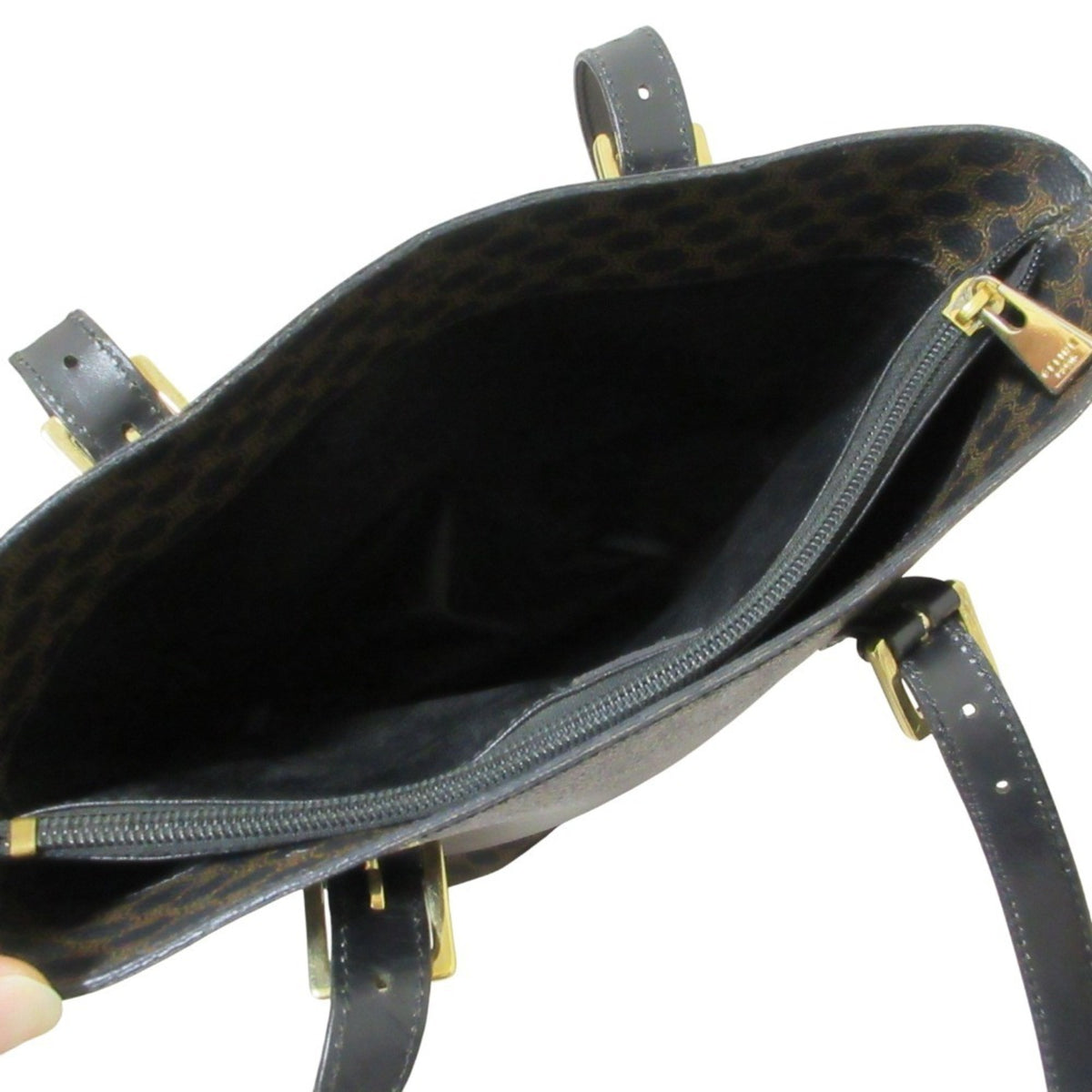 Celine Black Brown Shoulder Bag Tote Bag (Pre-Owned)