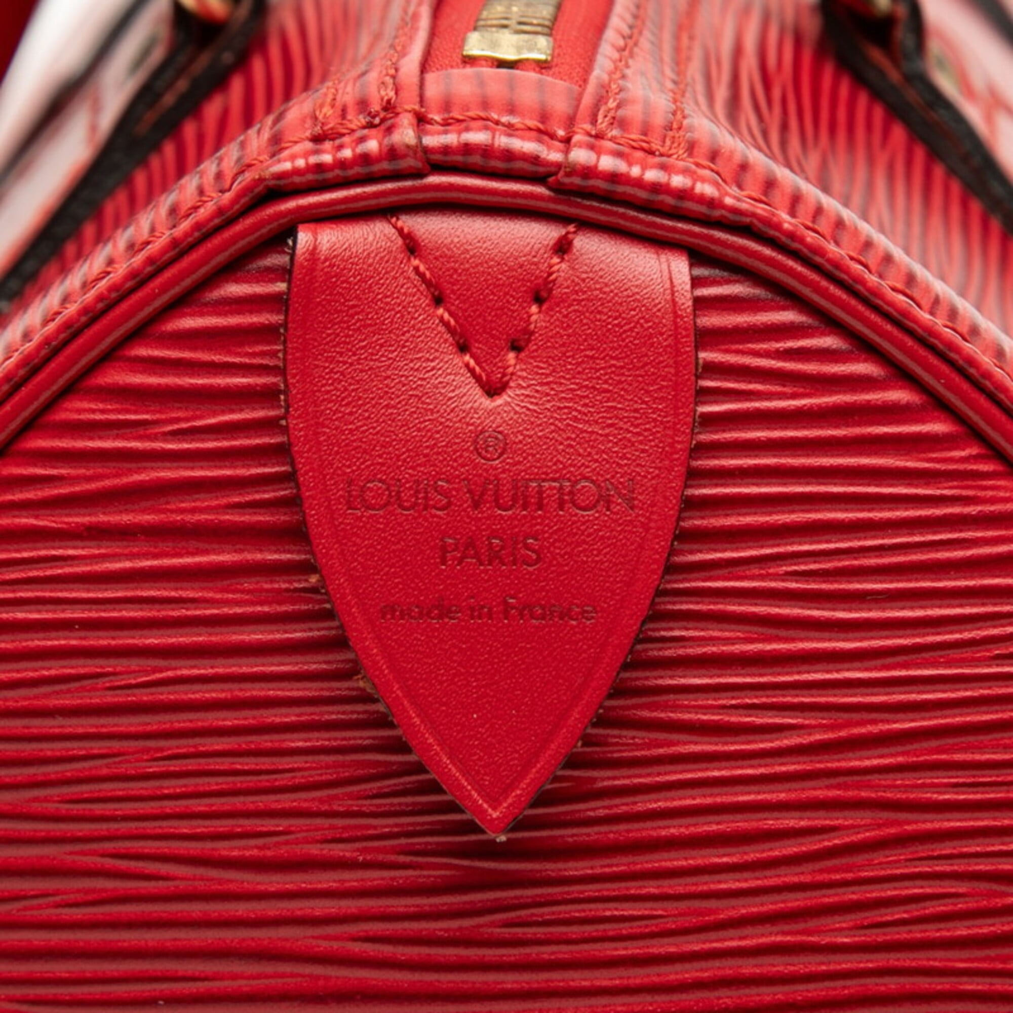 Louis Vuitton Epi Castilian Red Leather Boston Bag Handbag (Pre-Owned)