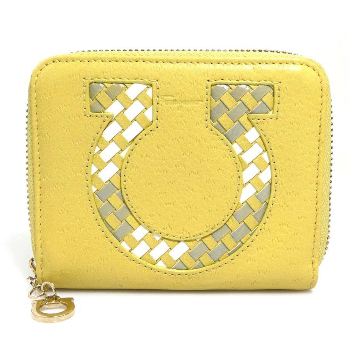 Salvatore Ferragamo Mustard Yellow Leather Wallet (Bi-Fold) (Pre-Owned)