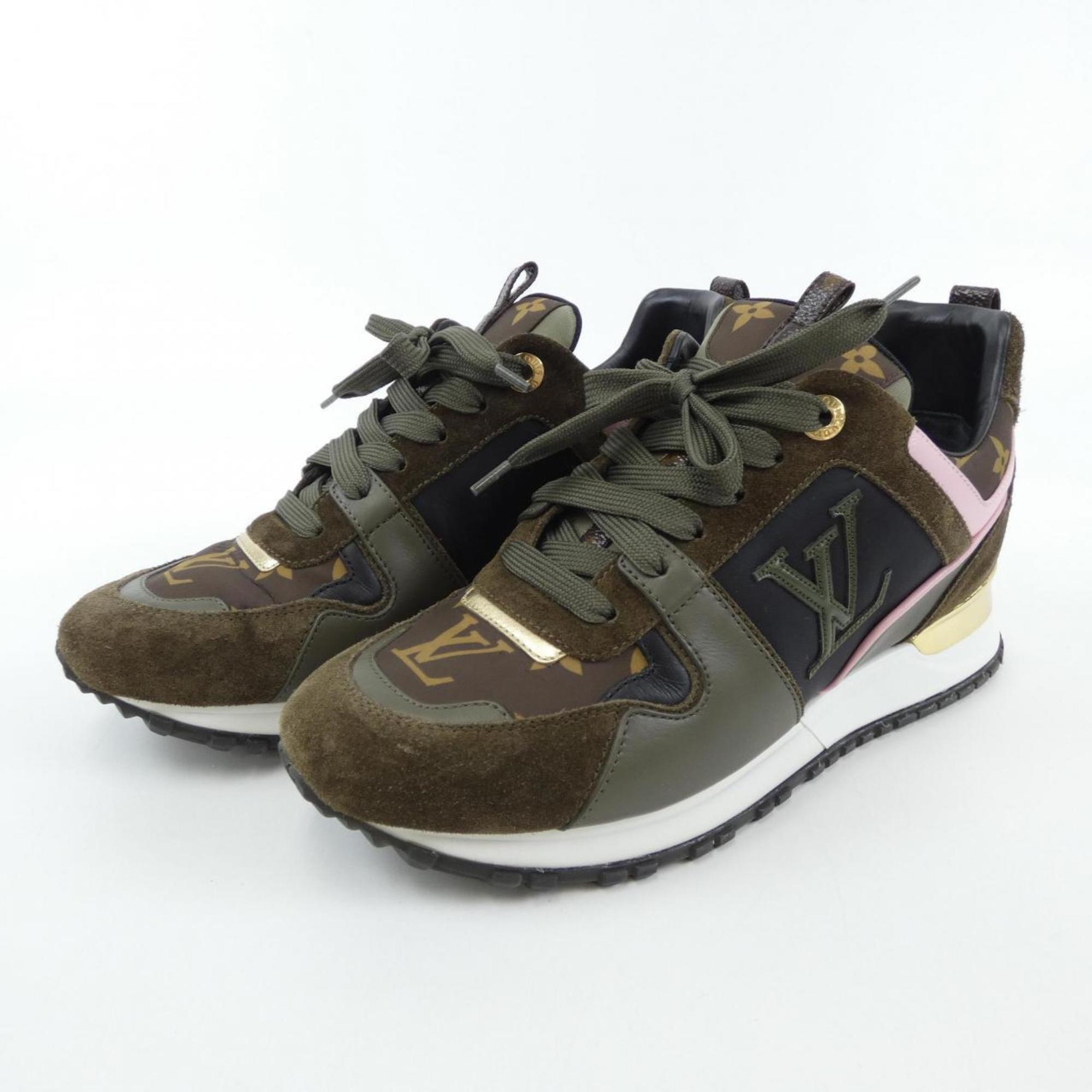 Louis Vuitton Black Khaki Pink Sneakers (Pre-Owned)