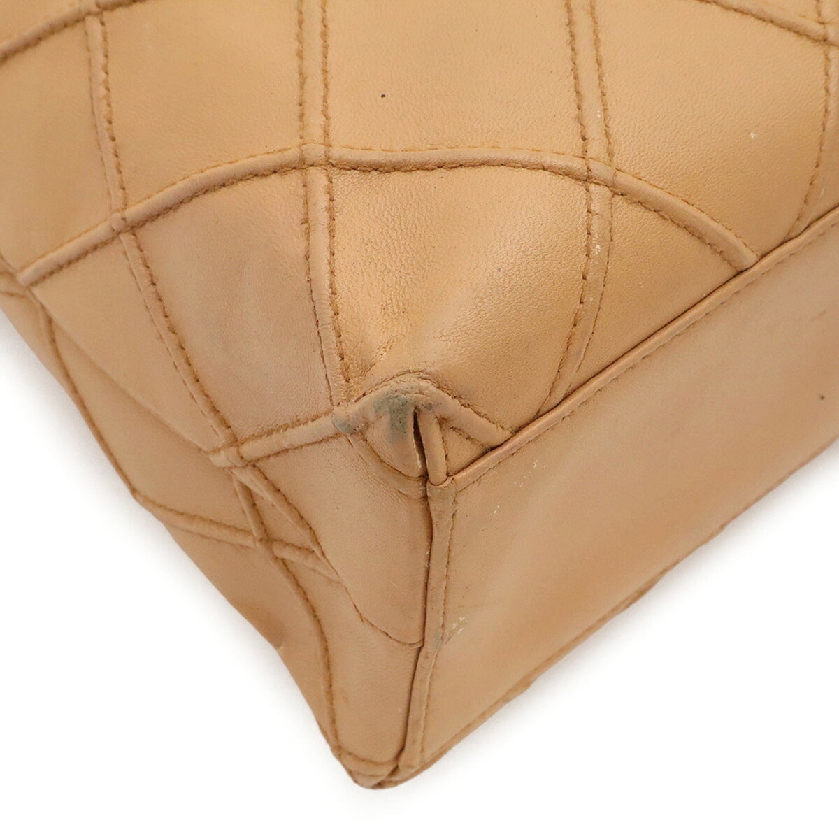 Chanel Beige Leather Handbag Pouch (Pre-Owned)