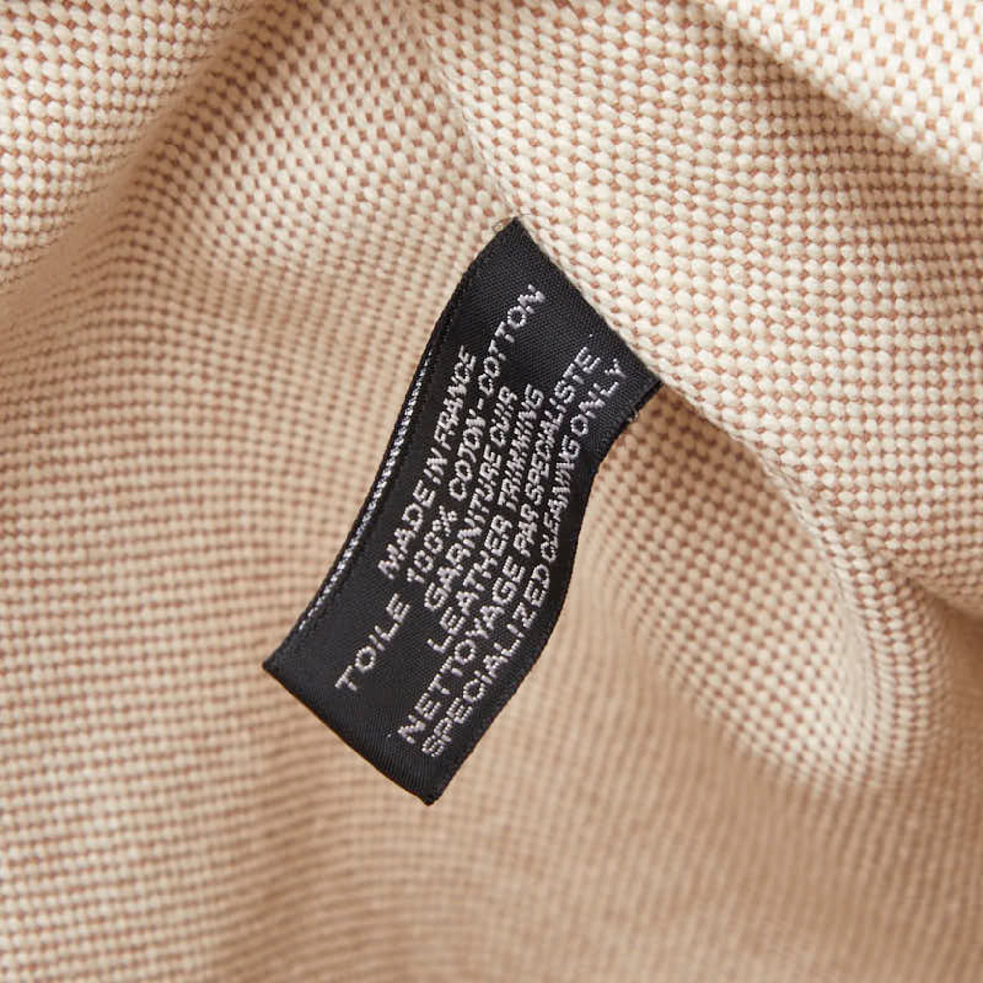 Hermes Beige Brown Canvas Handbag Tote Bag (Pre-Owned)