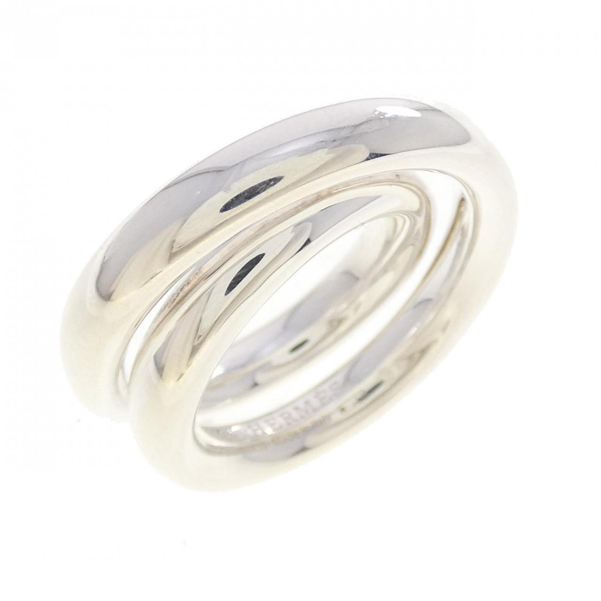 Hermes Silver 925 Band Ring (Pre-Owned)