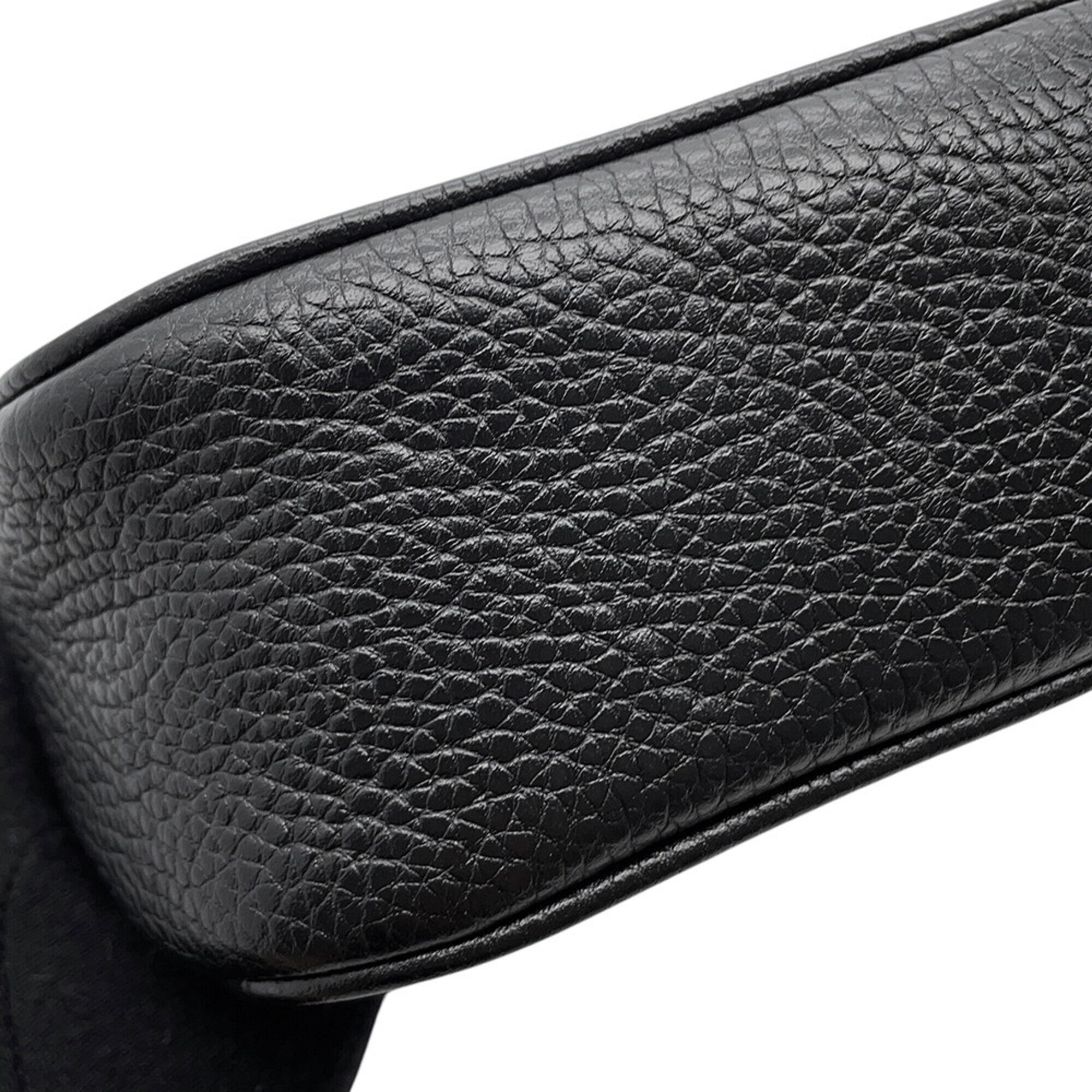 Gucci Soho Black Leather Handbag Shoulder Bag (Pre-Owned)