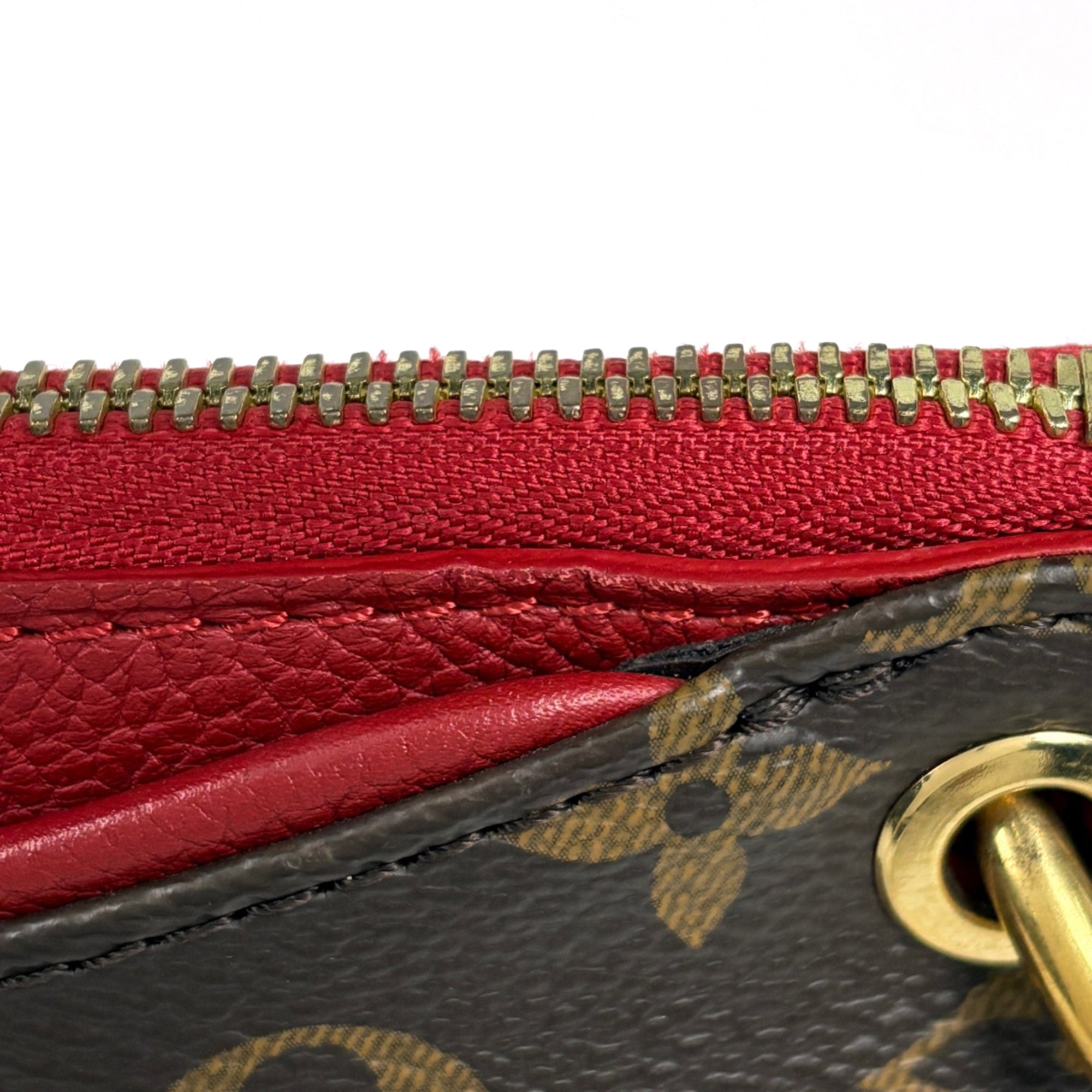 Louis Vuitton Brown Cerise Monogram Red Color Monogram Handbag Shoulder Bag (Pre-Owned)