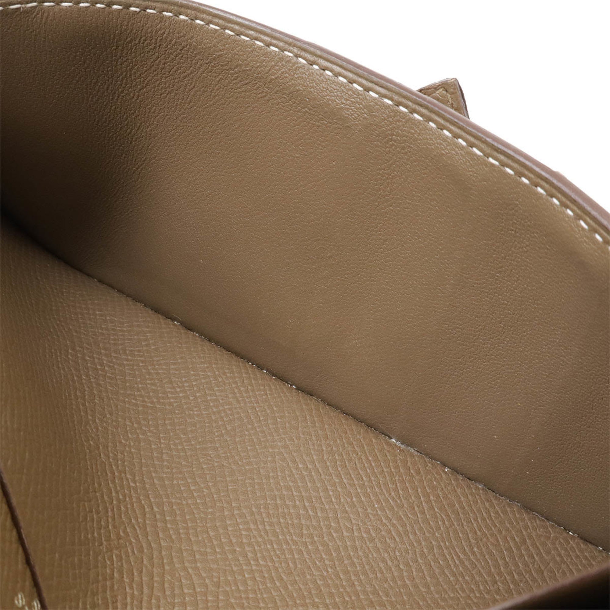 Hermes Etoupe Gray Leather Long Wallet (Bi-Fold) (Pre-Owned)