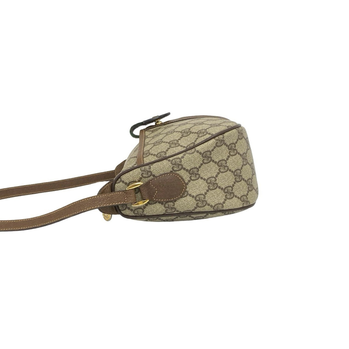 Gucci Brown Green Red Color Leather Pvc Pochette Shoulder Bag (Pre-Owned)