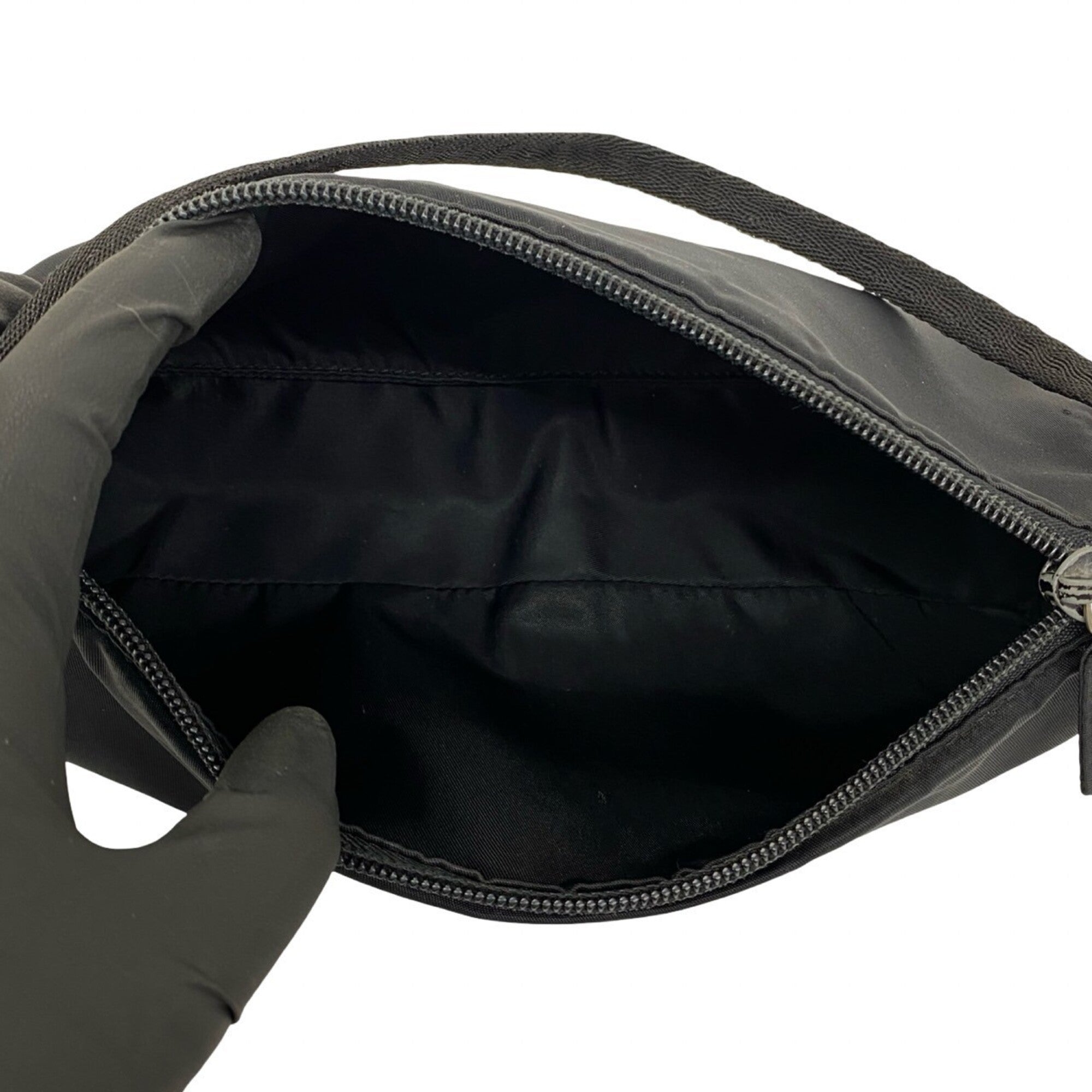Prada Black Nylon Handbag Pouch Shoulder Bag (Pre-Owned)