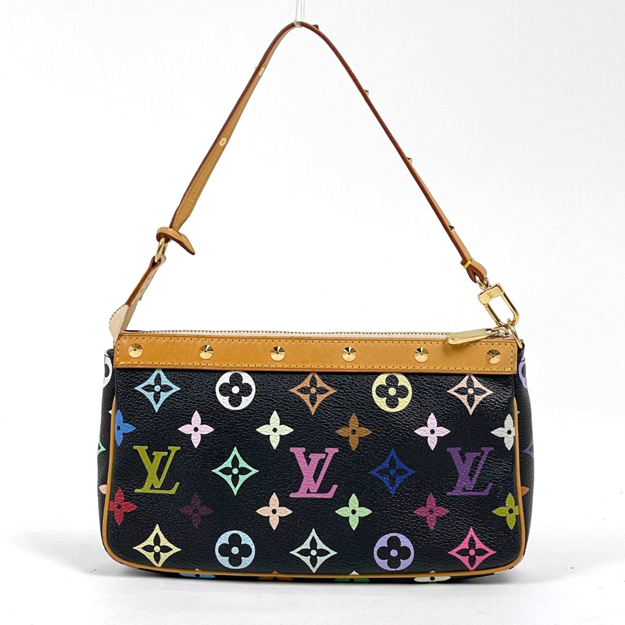 Louis Vuitton Black Noir Monogram Multicolore Pochette Pouch (Pre-Owned)