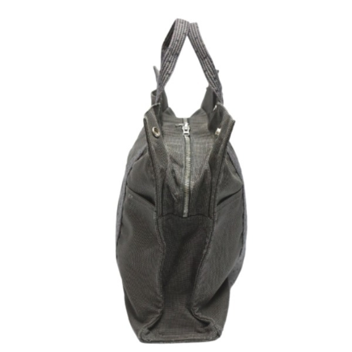 Hermes Gray Canvas Tote Bag (Pre-Owned)
