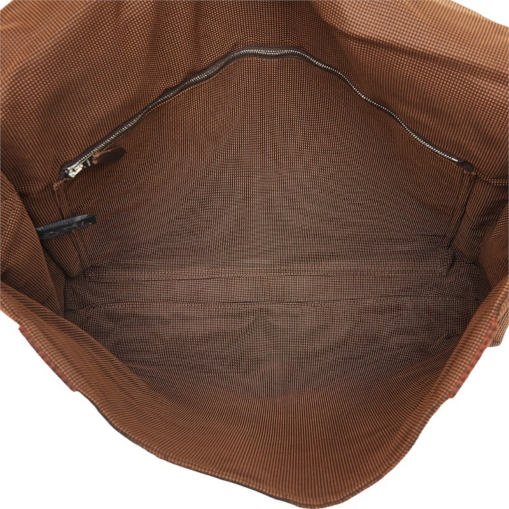 Hermes Brown Canvas Shoulder Bag (Pre-Owned)