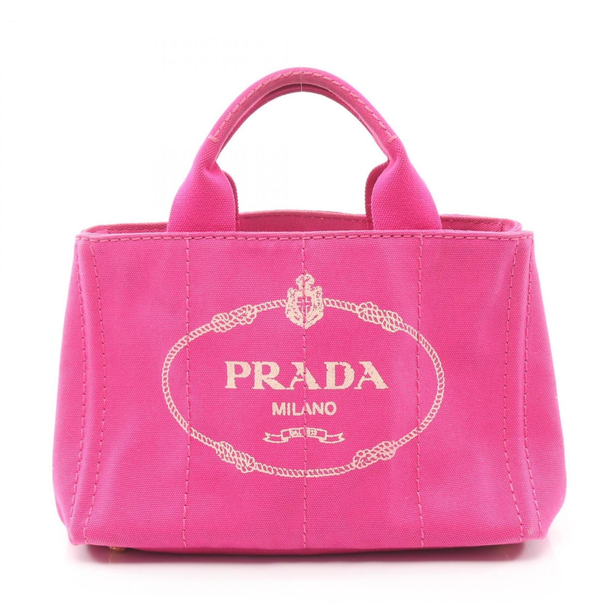 Prada Pink Canvas Handbag (Pre-Owned)