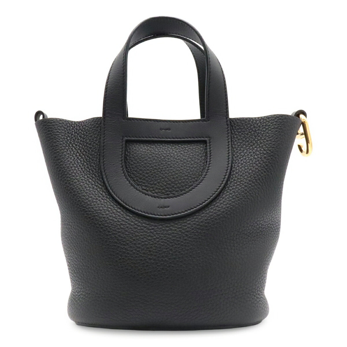 Hermes Black Togo Leather Handbag Tote Bag (Pre-Owned)