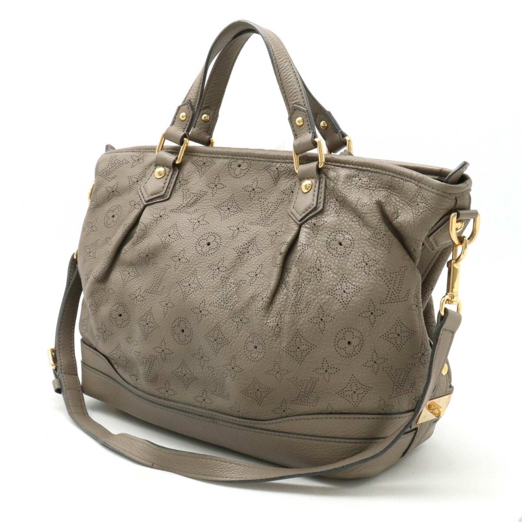 Louis Vuitton Grayish Taupe Leather Shoulder Bag Tote Bag (Pre-Owned)