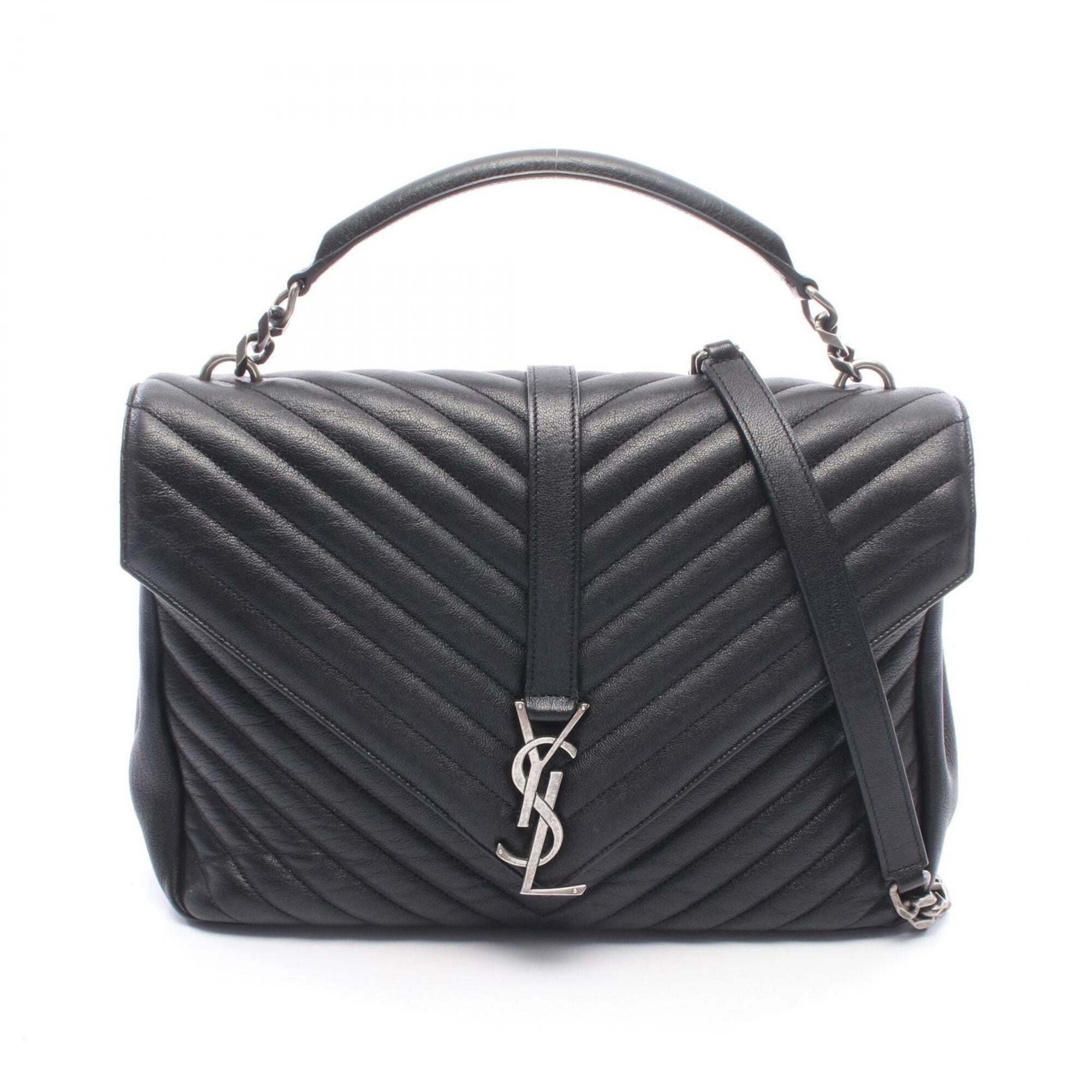 Saint Laurent Black Leather Handbag (Pre-Owned)