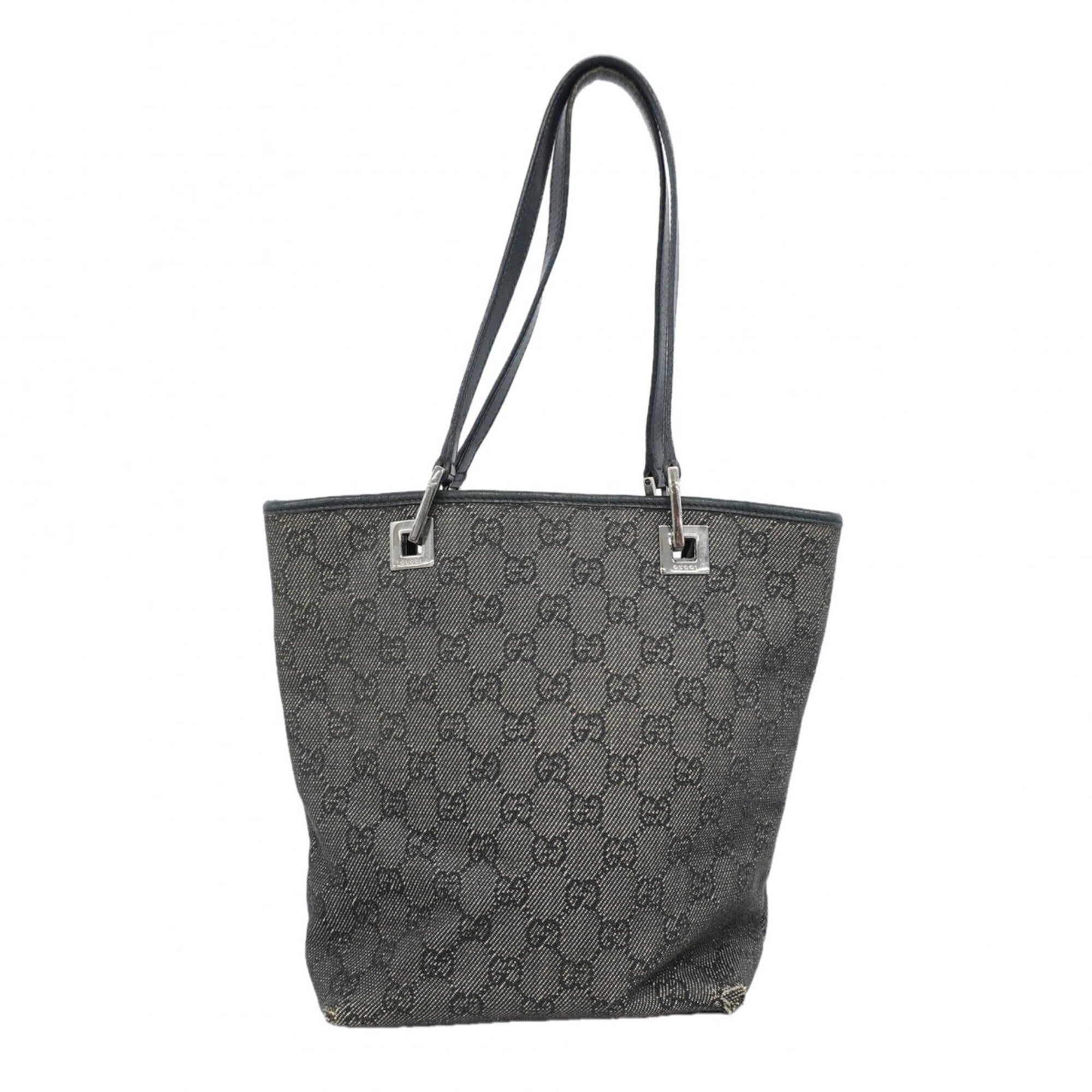 Gucci Black Denim Tote Bag (Pre-Owned)