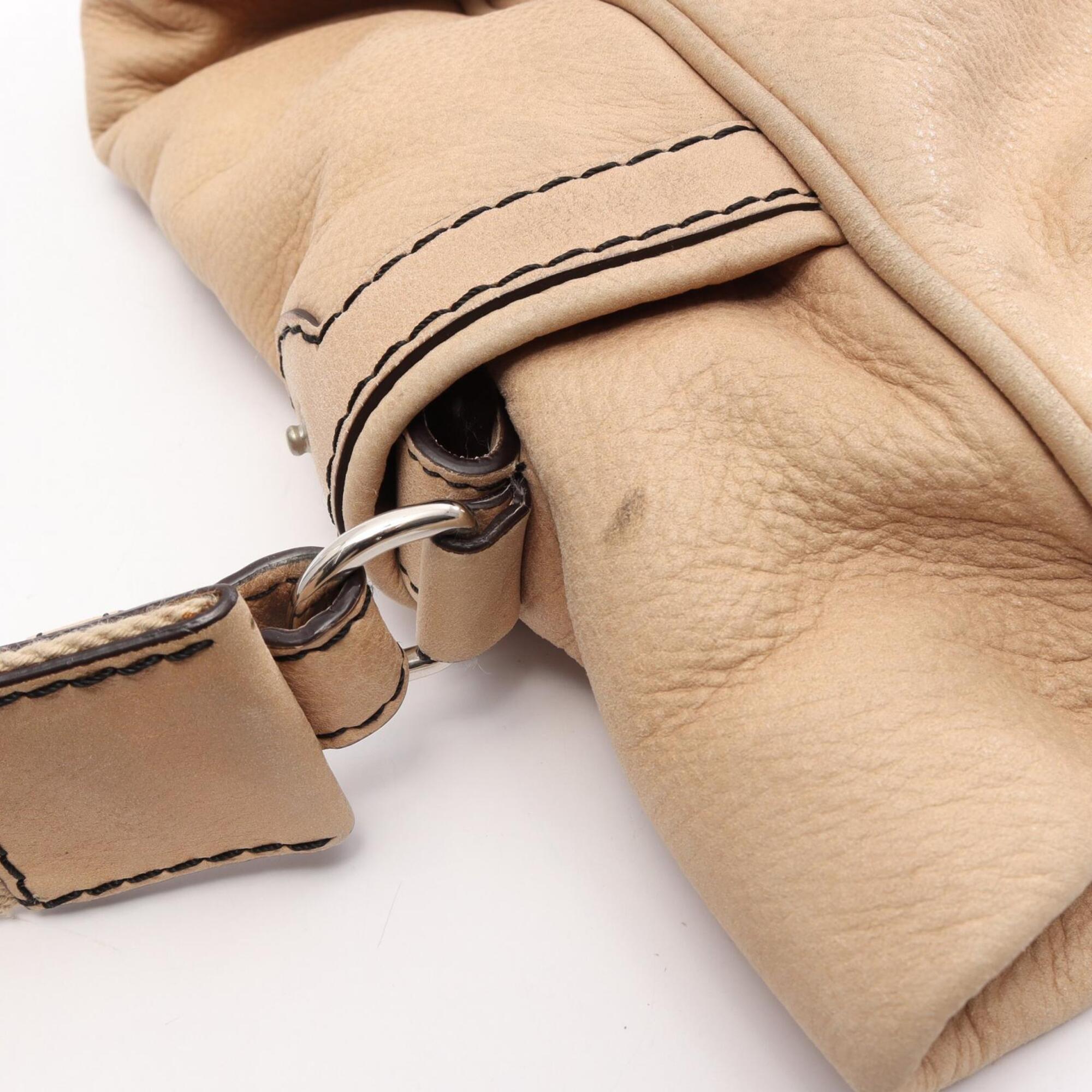Loewe Beige Leather Handbag Tote Bag (Pre-Owned)