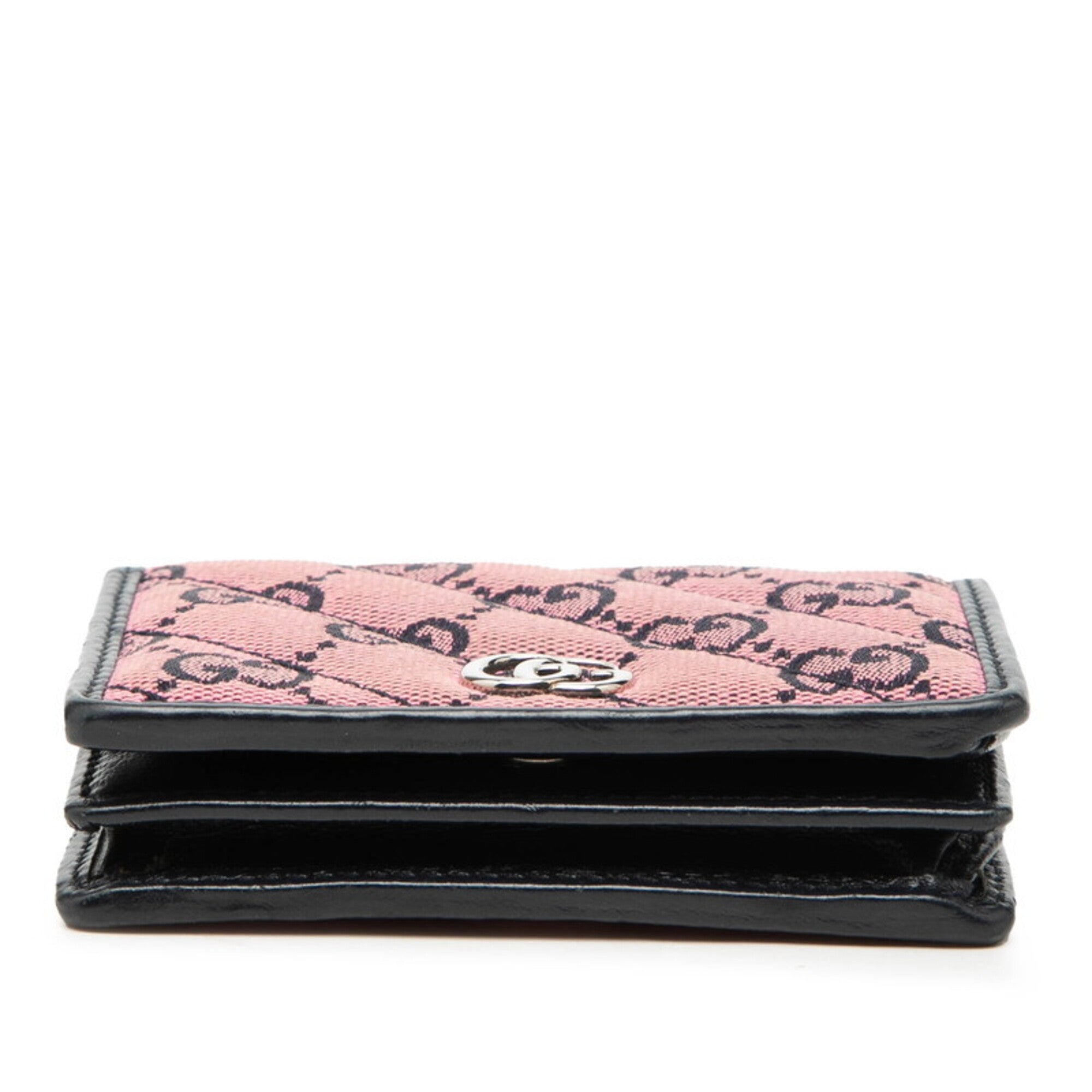 Gucci Pink Gg Canvas Leather Wallet (Bi-Fold) (Pre-Owned)