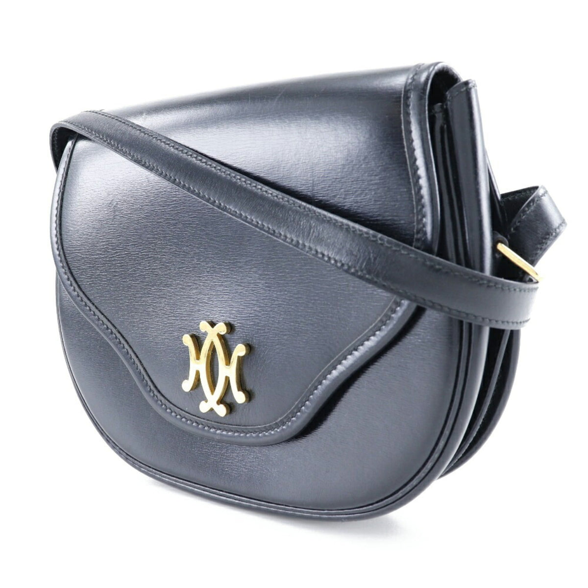 Hermes Black Leather Shoulder Bag (Pre-Owned)
