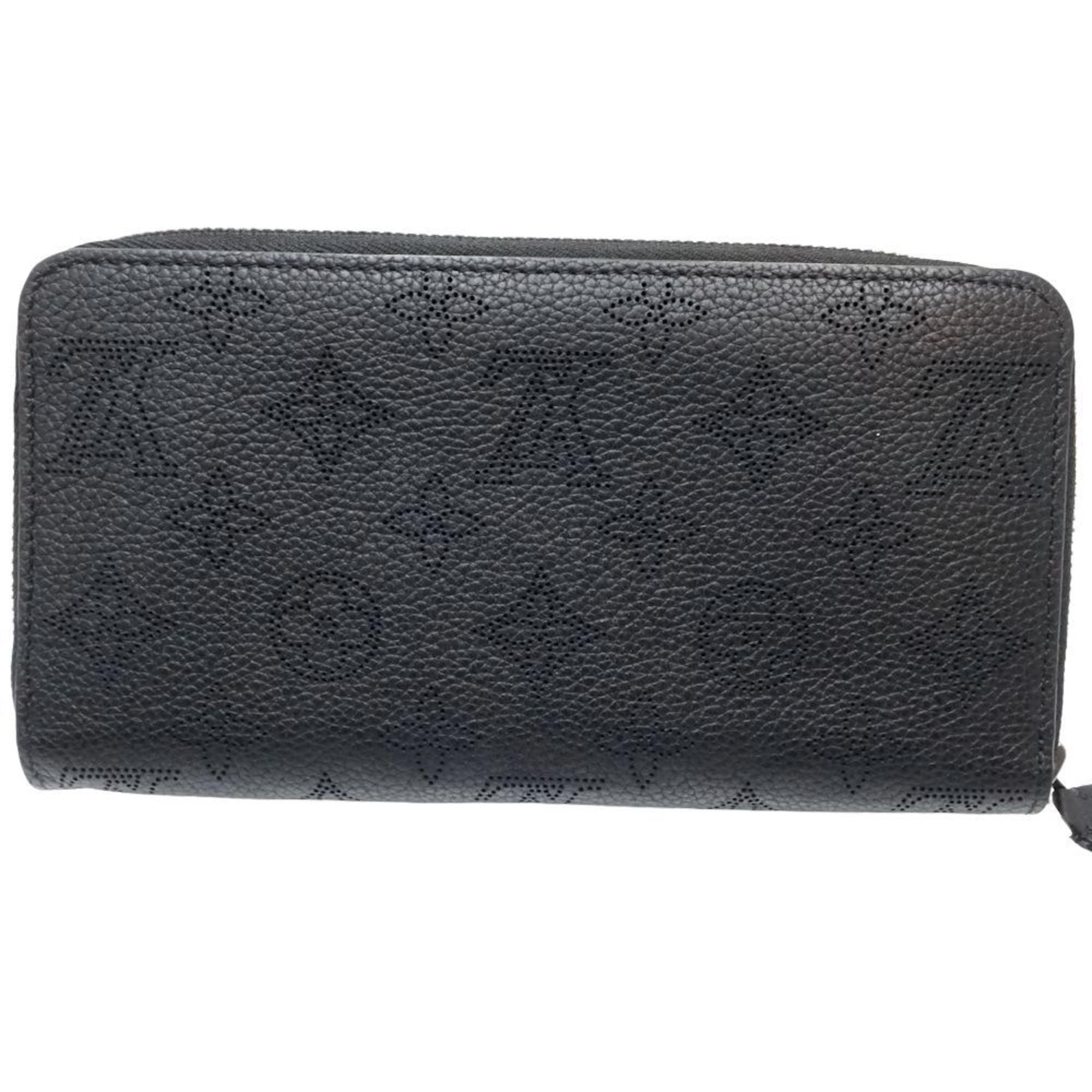 Louis Vuitton Noir Leather Coin Purse/Coin Case (Pre-Owned)