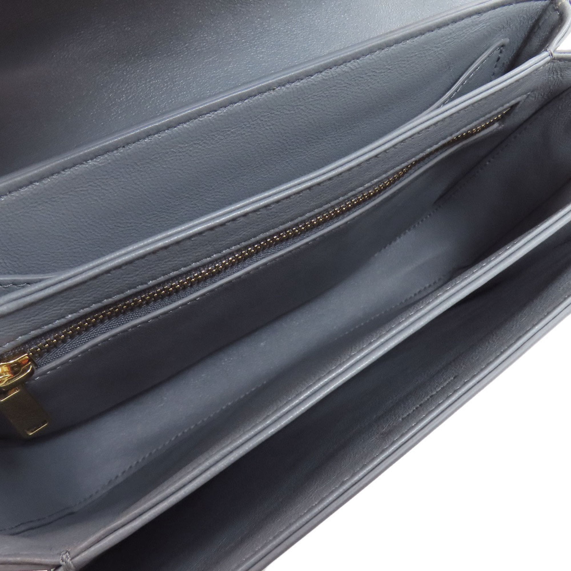 Celine Gray Leather Shoulder Bag (Pre-Owned)