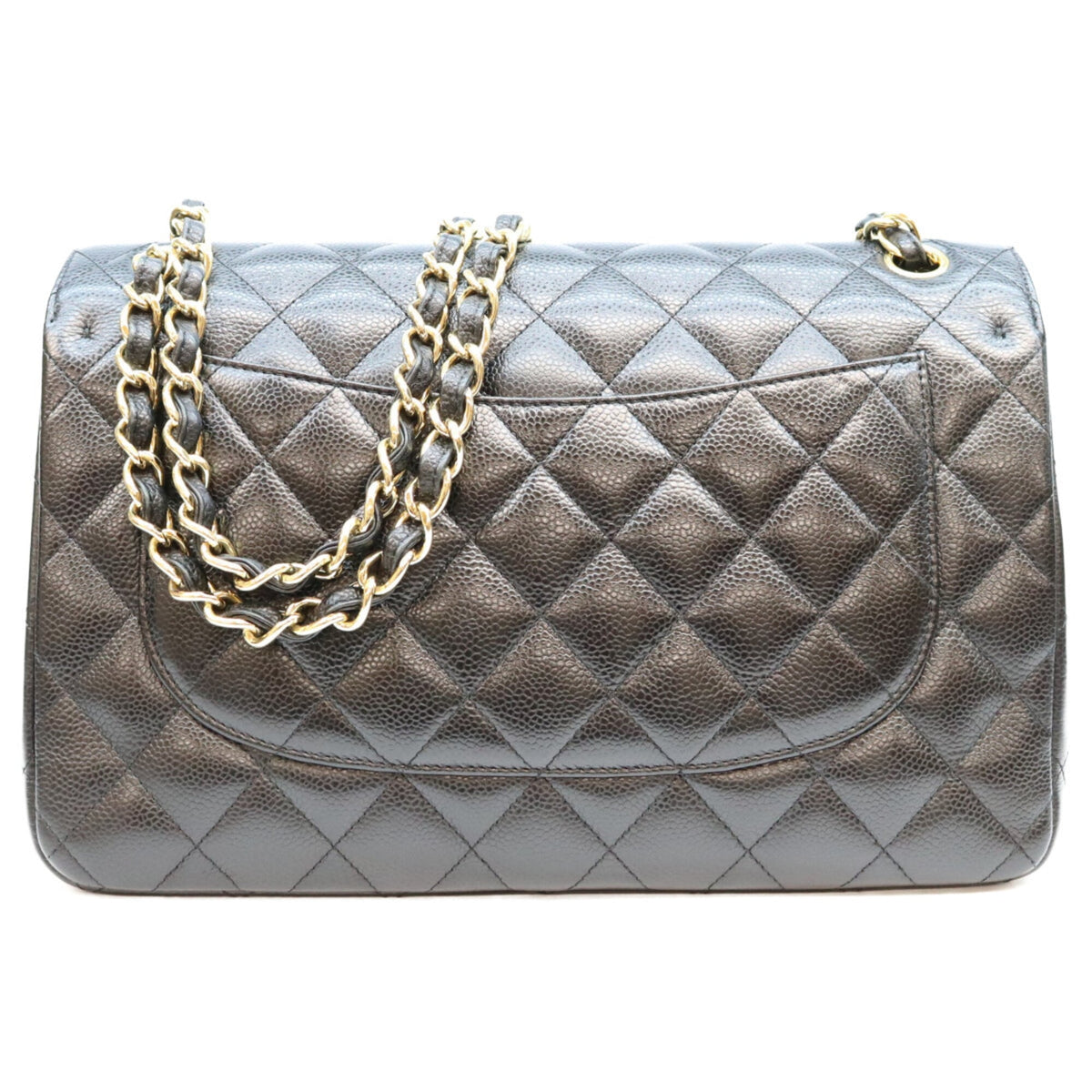 Chanel Black Grained Calfskin Shoulder Bag (Pre-Owned)