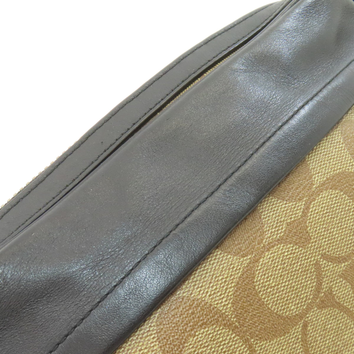 Coach Signature Black Pvc Shoulder Bag (Pre-Owned)