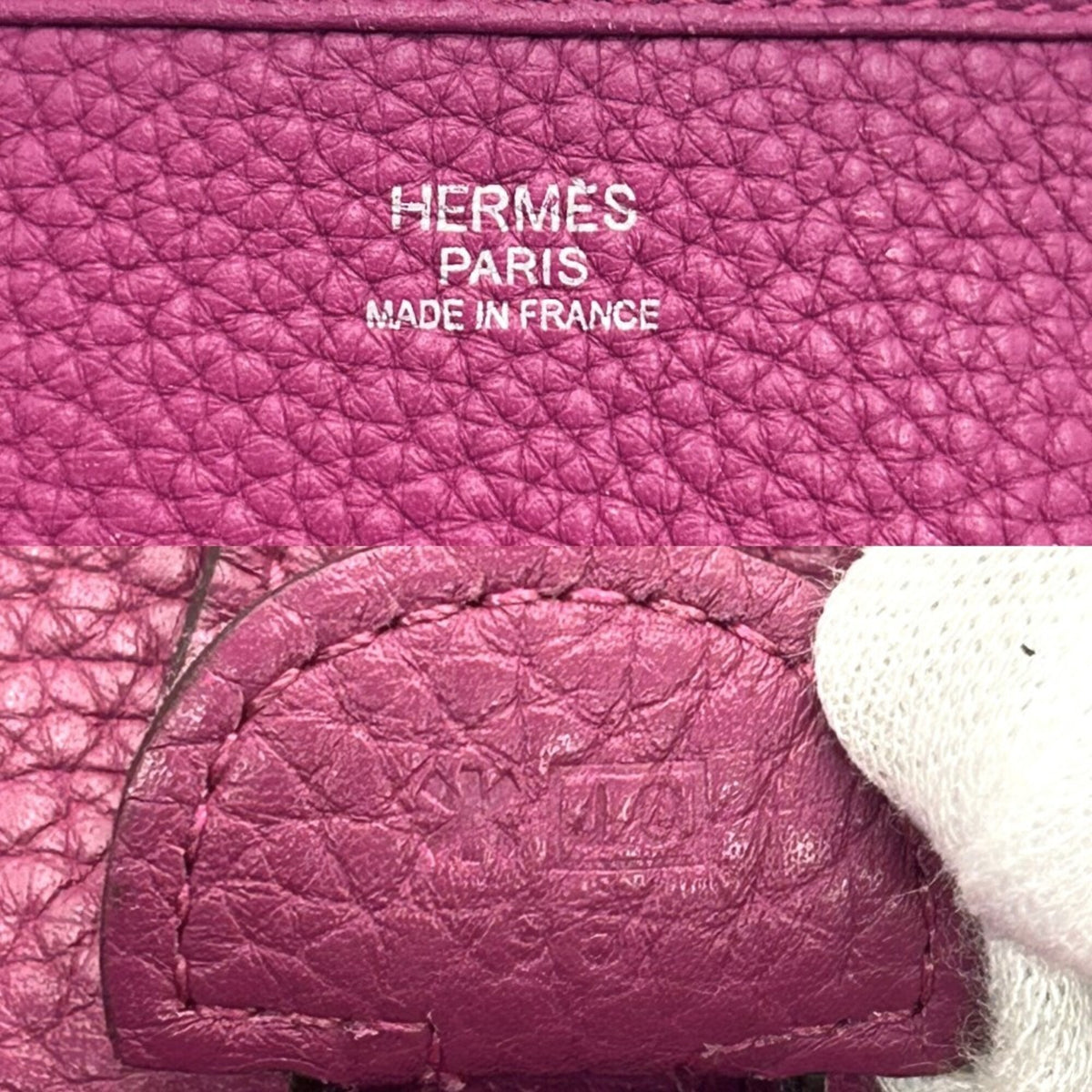 Hermes Pink Purple Leather Shoulder Bag (Pre-Owned)