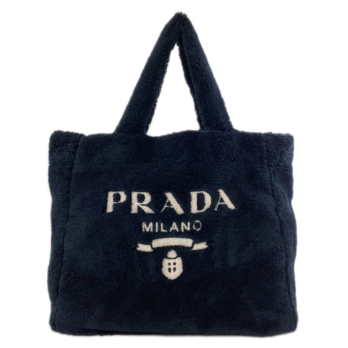 Prada Black Pile Fabric Tote Bag (Pre-Owned)